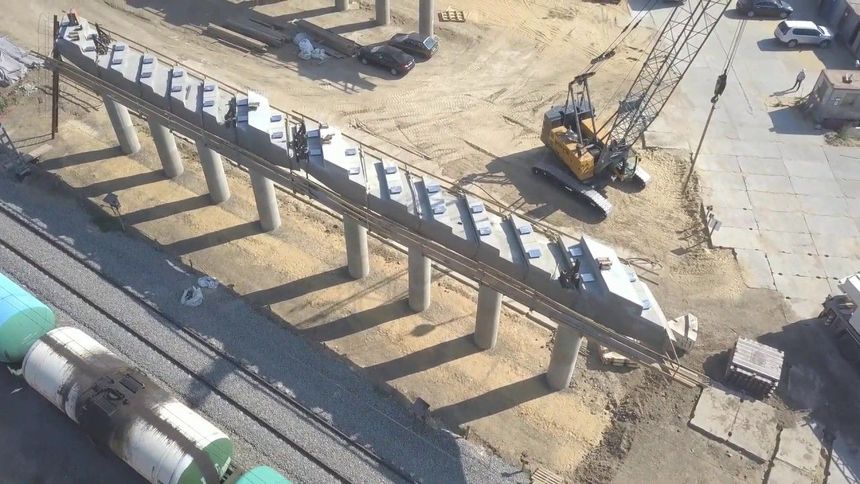 Строительство путепровода на Кубани